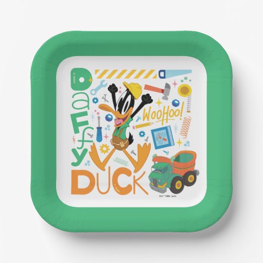 BUGS BUNNY BUILDERS™| DAFFY DUCK™ Work Tools ペーパープレート (正面)