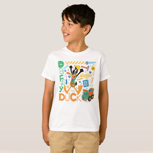 BUGS BUNNY BUILDERS™| DAFFY DUCK™ Work Tools Tシャツ (正面フル)