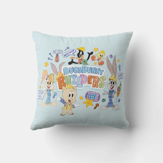 BUGS BUNNY BUILDERS™| Group Sketch Art クッション (裏面)