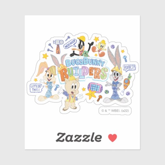 BUGS BUNNY BUILDERS™| Group Sketch Art シール (シート)