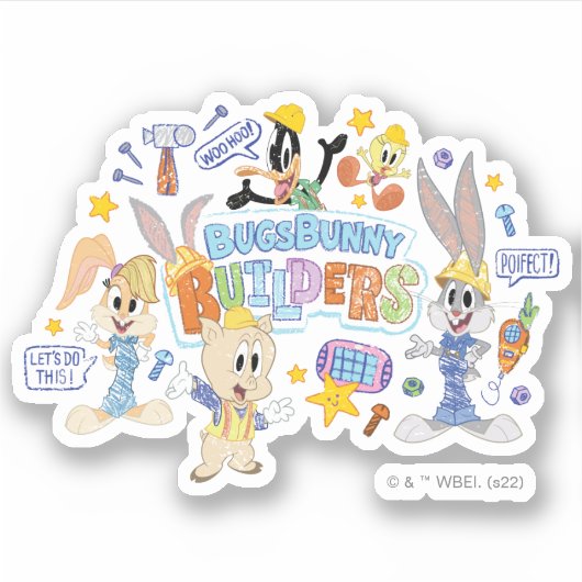 BUGS BUNNY BUILDERS™| Group Sketch Art シール (正面)
