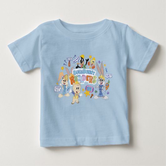 BUGS BUNNY BUILDERS™| Group Sketch Art ベビーTシャツ (正面)