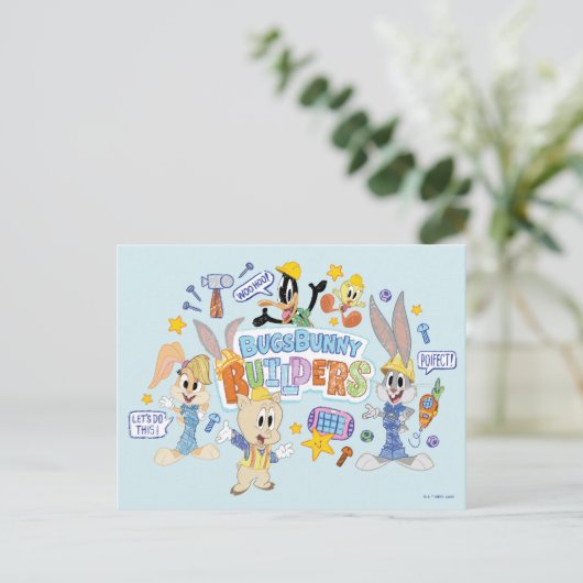 BUGS BUNNY BUILDERS™| Group Sketch Art ポストカード (スタンド正面)