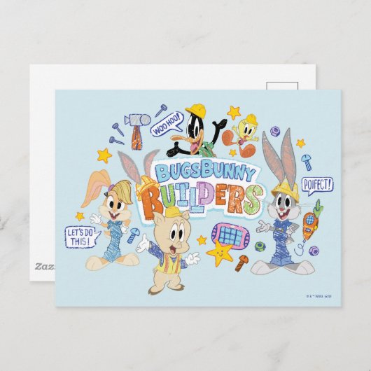 BUGS BUNNY BUILDERS™| Group Sketch Art ポストカード (正面/裏面)