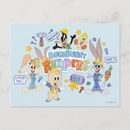 BUGS BUNNY BUILDERS™| Group Sketch Art ポストカード (正面)