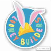 BUGS BUNNY BUILDERS™| Hard Hat Circle Logo シール (正面)