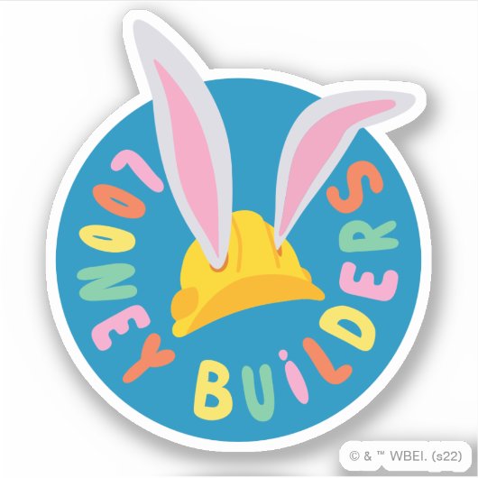 BUGS BUNNY BUILDERS™| Hard Hat Circle Logo シール (正面)