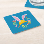 BUGS BUNNY BUILDERS™| Hard Hat Circle Logo スクエアペーパーコースター (アングル)