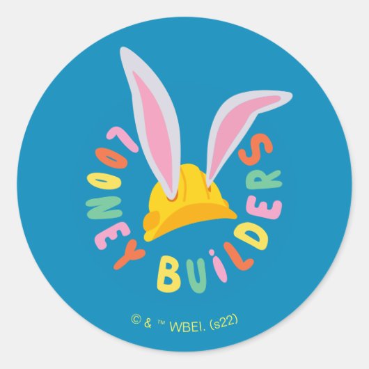 BUGS BUNNY BUILDERS™| Hard Hat Circle Logo ラウンドシール (正面)