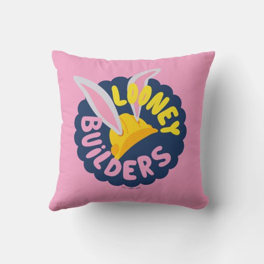 BUGS BUNNY BUILDERS™| Hard Hat Scalloped Logo クッション (裏面)
