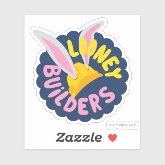 BUGS BUNNY BUILDERS™| Hard Hat Scalloped Logo シール (シート)