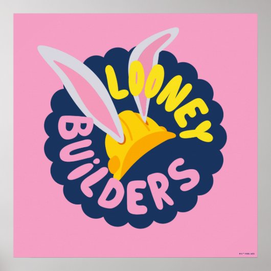 BUGS BUNNY BUILDERS™| Hard Hat Scalloped Logo ポスター (正面)