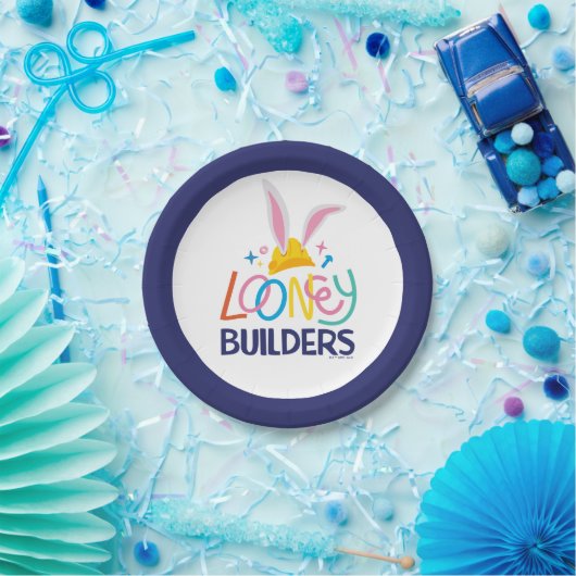 BUGS BUNNY BUILDERS™| Hard Hat Stacked Logo ペーパープレート (パーティー)