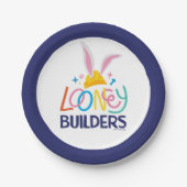 BUGS BUNNY BUILDERS™| Hard Hat Stacked Logo ペーパープレート (正面)