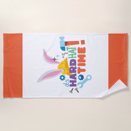 BUGS BUNNY BUILDERS™| It's Hard Hat Time ビーチタオル (正面)