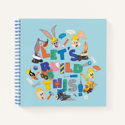 BUGS BUNNY BUILDERS™| "Let's Build This" コラージュ ノートブック (正面)