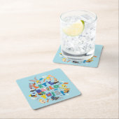 BUGS BUNNY BUILDERS™| "Let's Build This" Collage スクエアペーパーコースター (インサイチュ)