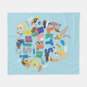 BUGS BUNNY BUILDERS™| "Let's Build This" Collage フリースブランケット (正面(横))