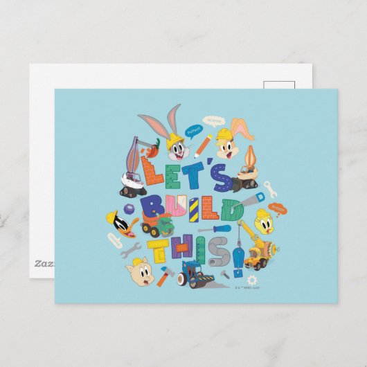 BUGS BUNNY BUILDERS™| "Let's Build This" Collage ポストカード (正面/裏面)