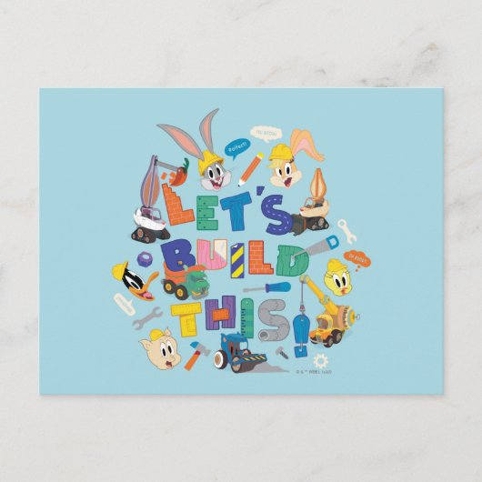BUGS BUNNY BUILDERS™| "Let's Build This" Collage ポストカード (正面)