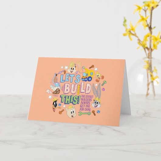 BUGS BUNNY BUILDERS™| "Let's Build This" Sketch カード (黄色い花)