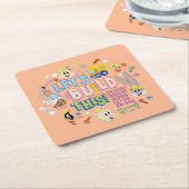 BUGS BUNNY BUILDERS™| "Let's Build This" Sketch スクエアペーパーコースター (アングル)
