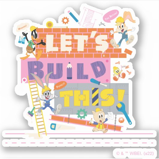 BUGS BUNNY BUILDERS™| "Let's Build This" Work Site シール (正面)