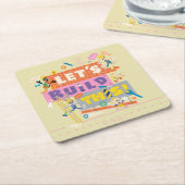 BUGS BUNNY BUILDERS™| "Let's Build This" Work Site スクエアペーパーコースター (アングル)