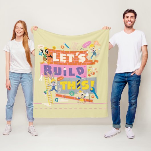 BUGS BUNNY BUILDERS™| "Let's Build This" Work Site フリースブランケット (インサイチュ)