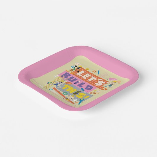 BUGS BUNNY BUILDERS™| "Let's Build This" Work Site ペーパープレート (傾斜あり)