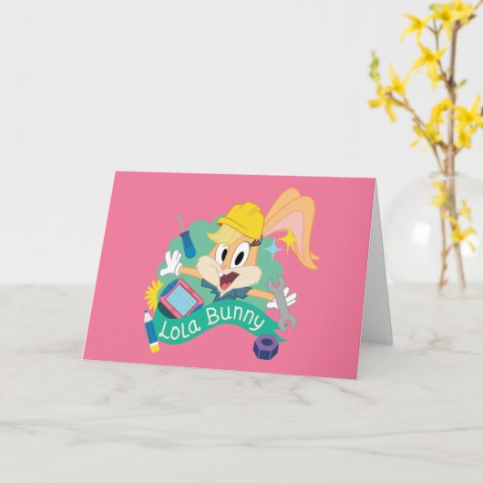 BUGS BUNNY BUILDERS™| Lola Bunny Character Graphic カード (黄色い花)