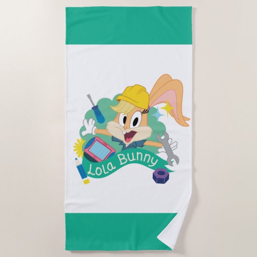 BUGS BUNNY BUILDERS™| Lola Bunny Character Graphic ビーチタオル (正面)
