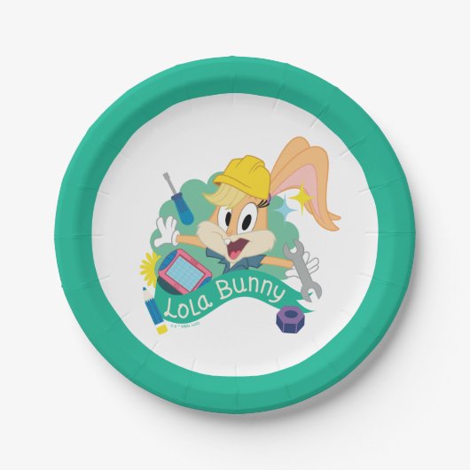 BUGS BUNNY BUILDERS™| Lola Bunny Character Graphic ペーパープレート (正面)