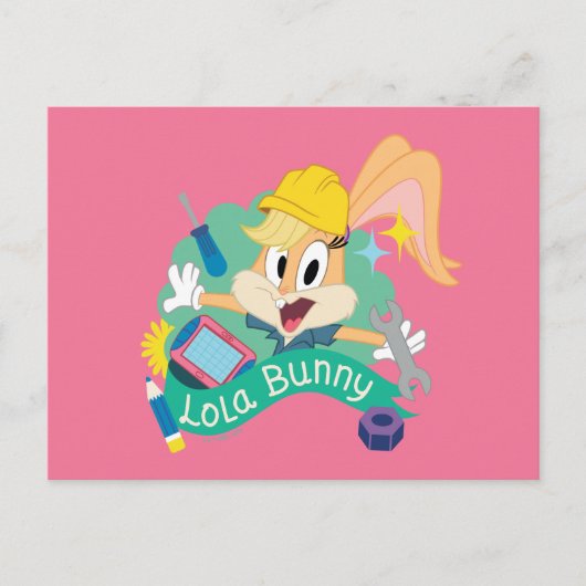 BUGS BUNNY BUILDERS™| Lola Bunny Character Graphic ポストカード (正面)