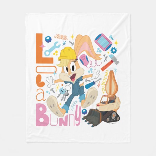 BUGS BUNNY BUILDERS™| Lola Bunny Work Tools フリースブランケット (正面)