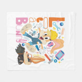 BUGS BUNNY BUILDERS™| Lola Bunny Work Tools フリースブランケット (正面(横))