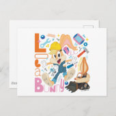 BUGS BUNNY BUILDERS™| Lola Bunny Work Tools ポストカード (正面/裏面)