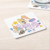 BUGS BUNNY BUILDERS™| Lola Sketch Art スクエアペーパーコースター (アングル)