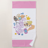 BUGS BUNNY BUILDERS™| Lola Sketch Art ビーチタオル (正面)