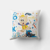 BUGS BUNNY BUILDERS™| Porky Pig Work Tools クッション (裏面)
