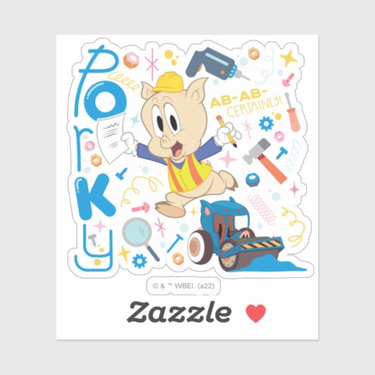 BUGS BUNNY BUILDERS™| Porky Pig Work Tools シール (シート)