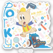 BUGS BUNNY BUILDERS™| Porky Pig Work Tools シール (正面)