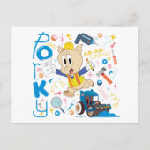 BUGS BUNNY BUILDERS™| Porky Pig Work Tools ポストカード (正面)
