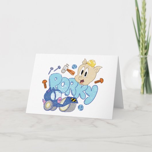 BUGS BUNNY BUILDERS™| Porky Sketch Art カード (正面)