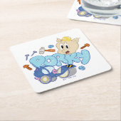 BUGS BUNNY BUILDERS™| Porky Sketch Art スクエアペーパーコースター (アングル)