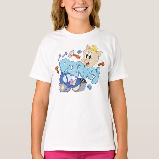 BUGS BUNNY BUILDERS™| Porky Sketch Art Tシャツ (正面)