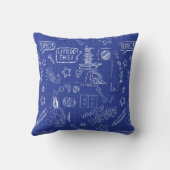 BUGS BUNNY BUILDERS™| Sketch Blueprint Pattern クッション (裏面)