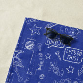 BUGS BUNNY BUILDERS™| Sketch Blueprint Pattern ビーチタオル (インサイチュ)