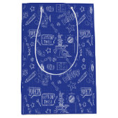 BUGS BUNNY BUILDERS™| Sketch Blueprint Pattern ミディアムペーパーバッグ (正面)