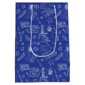 BUGS BUNNY BUILDERS™| Sketch Blueprint Pattern ミディアムペーパーバッグ (裏面)